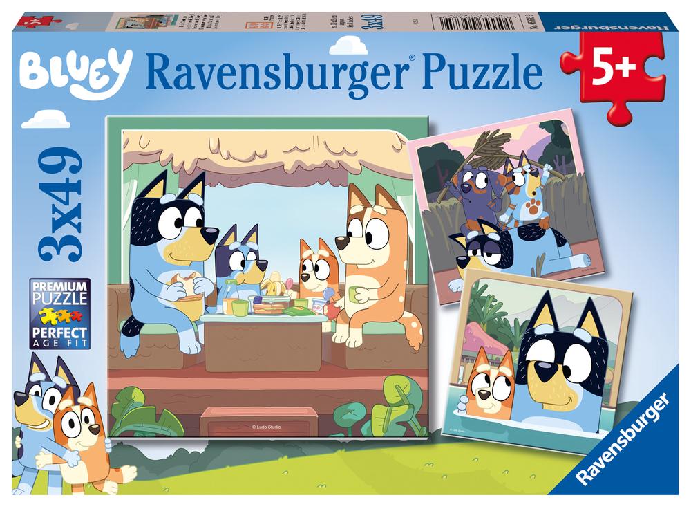 Bluey Adventures Jigsaw Puzzle, 3x49 Pieces, 4005556056859