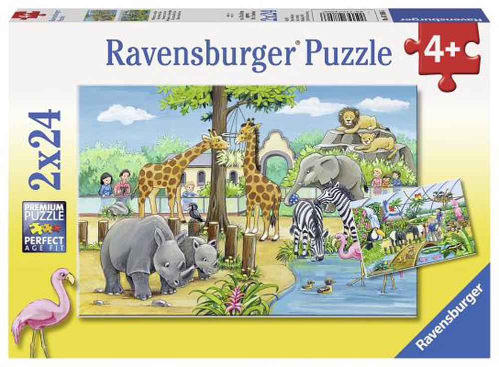 Ravensburger Welcome To The Zoo Jigsaw Puzzle, 2x24 Piece, 4005556078066