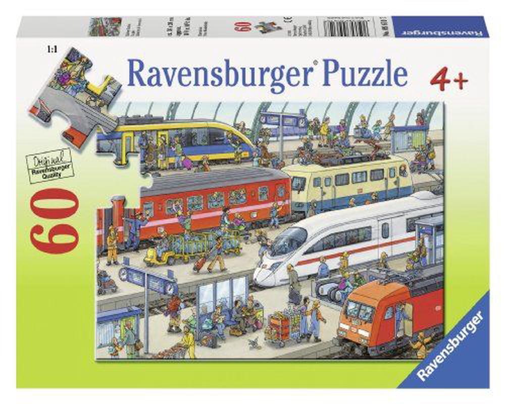 Ravensburger Railway Station Jigsaw Puzzle (60-Piece), 4005556096107