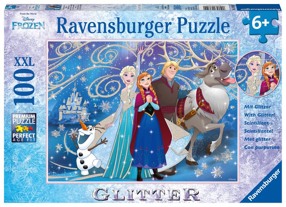 Ravensburger Disney Frozen Glittery Snow Jigsaw Puzzle, 100 Piece, 4005556136100