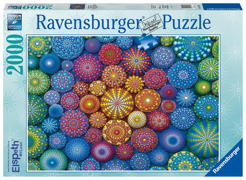 Ravensburger Radiating Rainbow Mandalas Jigsaw Puzzle, 2000 Piece, 4005556171347