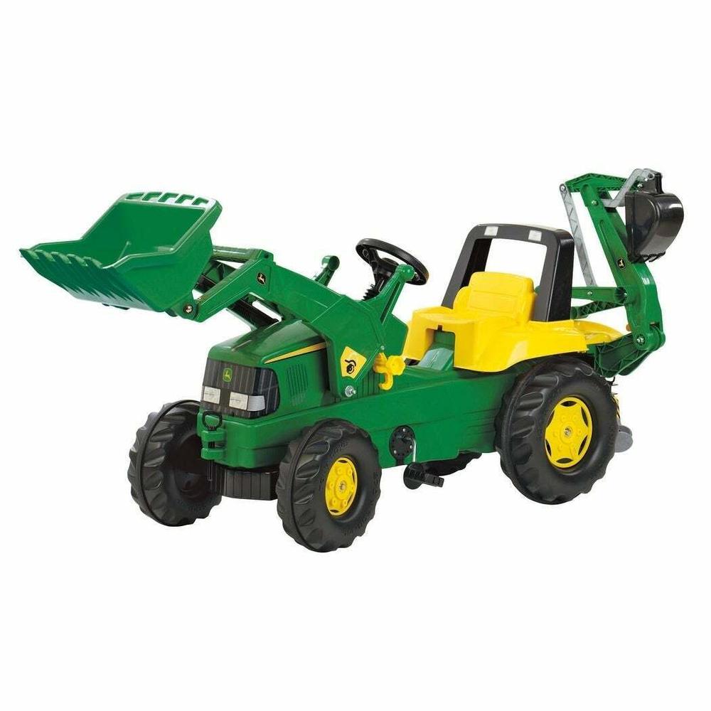 Rolly Toys Junior John Deere Premium Tractor with Loader & Excavator, 4006485811076