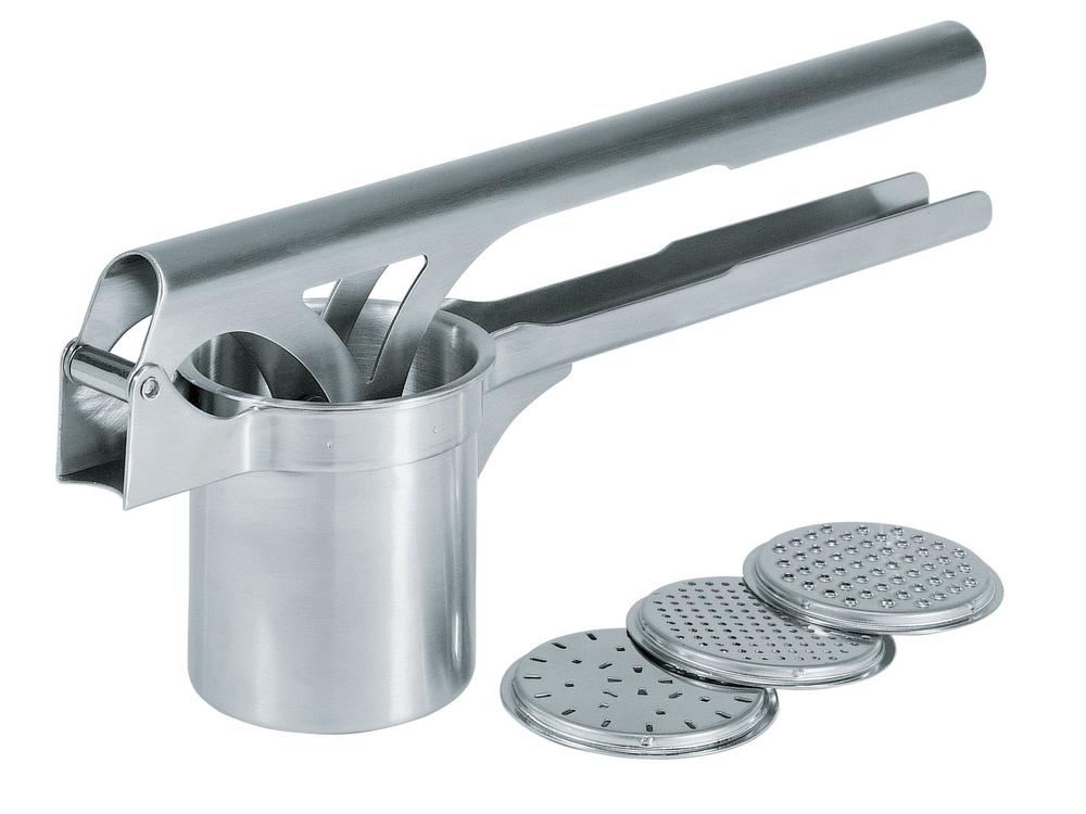 GEFU Tri Star Potato And Spaetzle Press With 3 Discs, 4006664131001