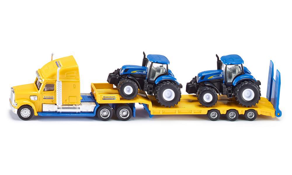 Truck With 2 New Holland Tractors - 1:87 Scale - Toy Vehicle, 4006874018055