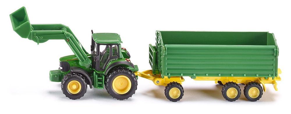 John Deere & Front Loader Trailer - 1:87 Scale - Toy Vehicle, 4006874018437