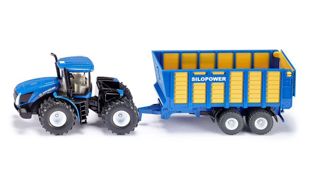 New Holland Knicklenker With silage trailer - 1:50 Scale - Toy Vehicle, 4006874019472