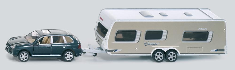 Car With Caravan -1:55 Scale, 4006874025428