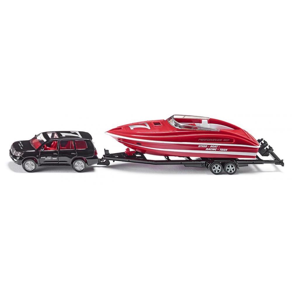 Car With Motorboat -1:55 Scale - Toy Vehicle, 4006874025435