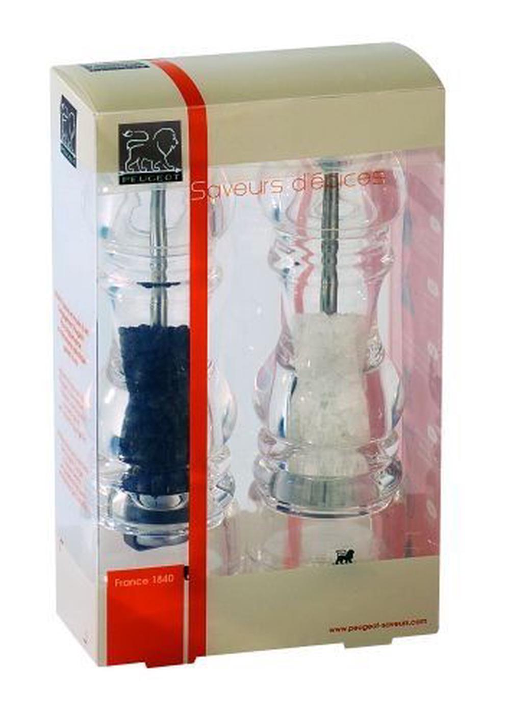 Peugeot Duo Pepper & Salt Mill  Transparent - 12cm, 4006950018092