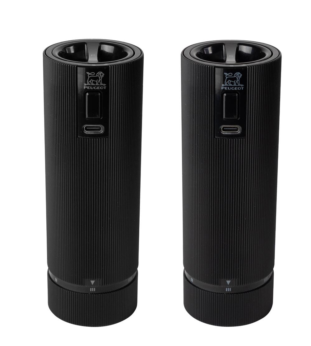 Peugeot Line Night Zirlion Pepper & Salt Mill Gift Set (Black) - 15cm, 4006950047665