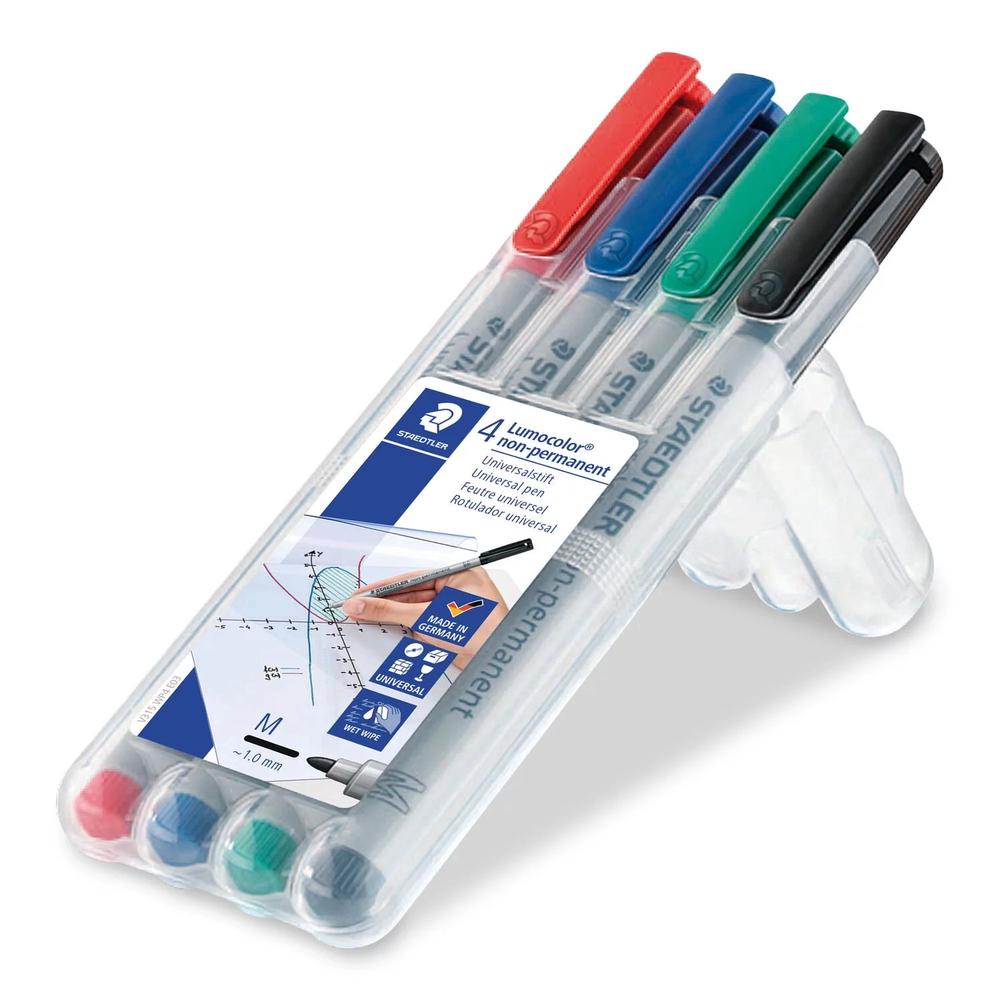 Lumocolor Non Permanent Pen, 4 Pack (Red/Blue/Green/Black), 4007817309278