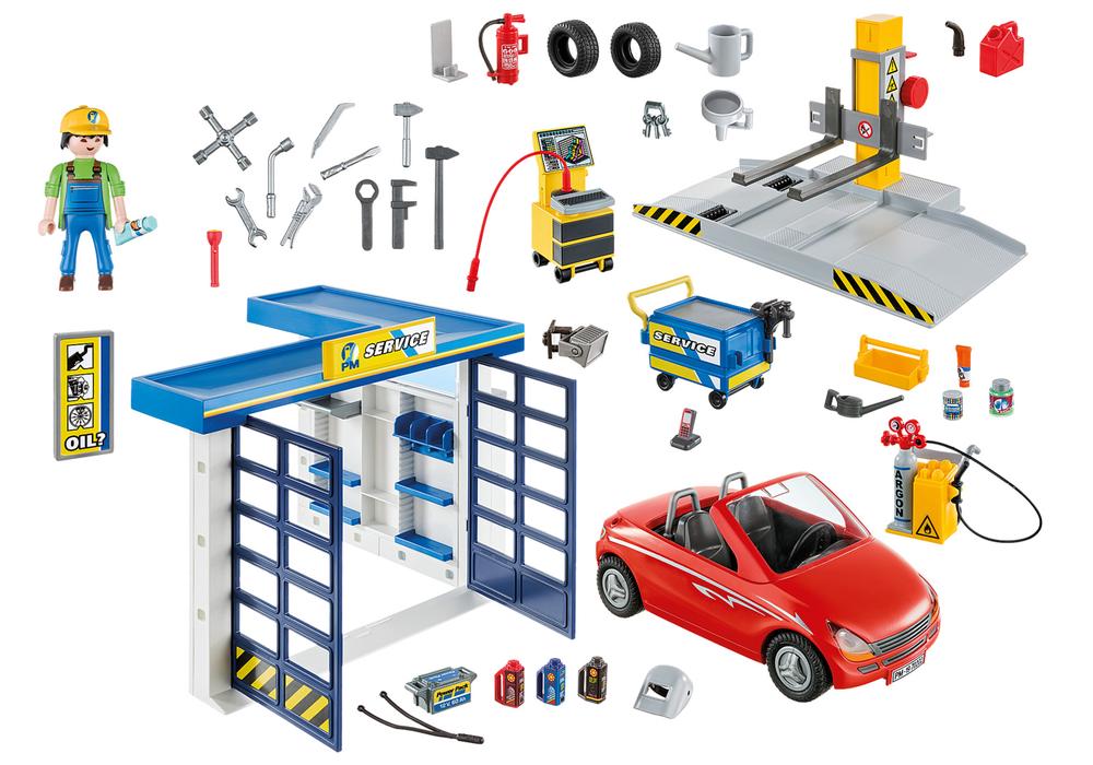 playmobil garage workshop