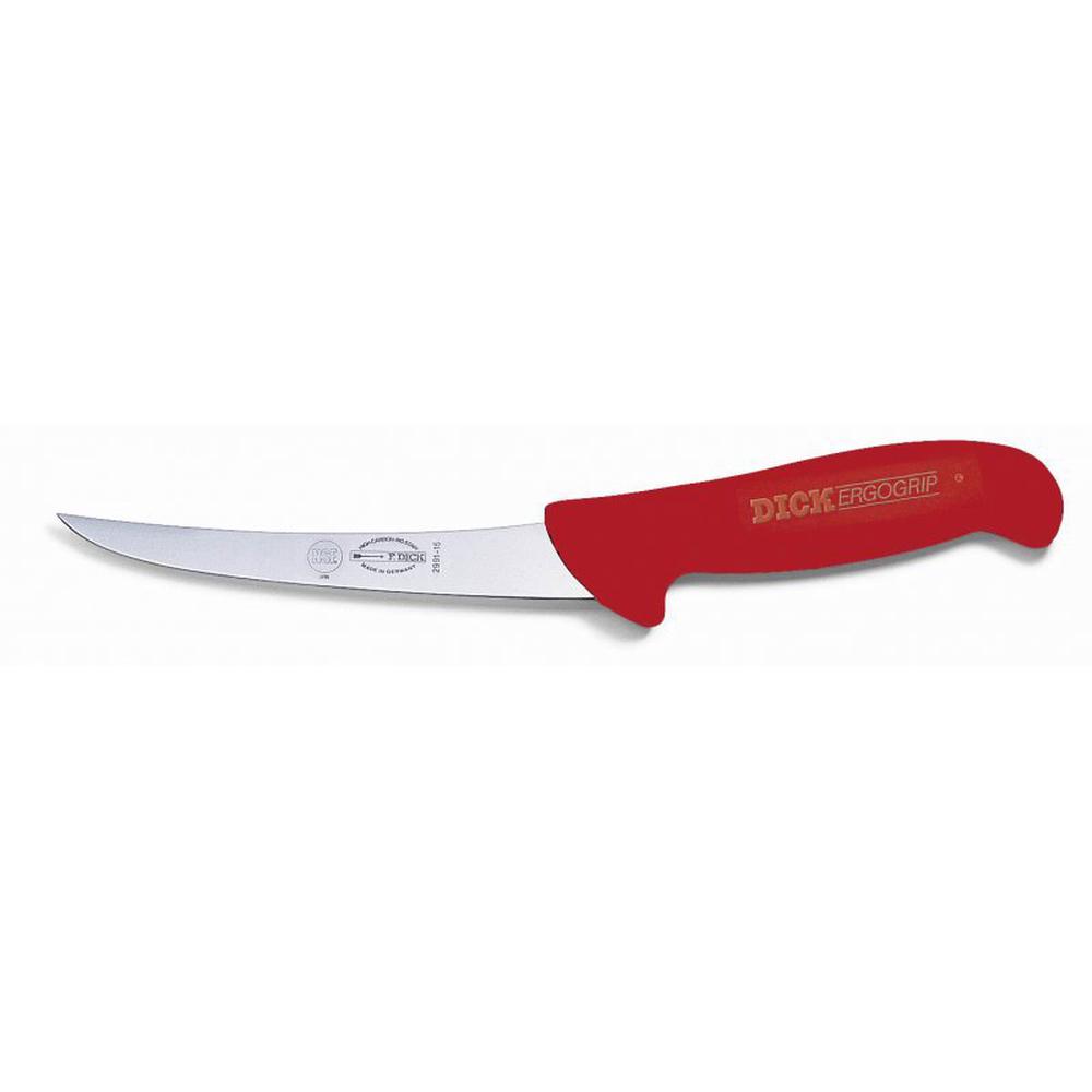 Fdick Ergogrip Curved Blade Stiff Boning Knife Red 15cm Buy Online At Well Cooked 