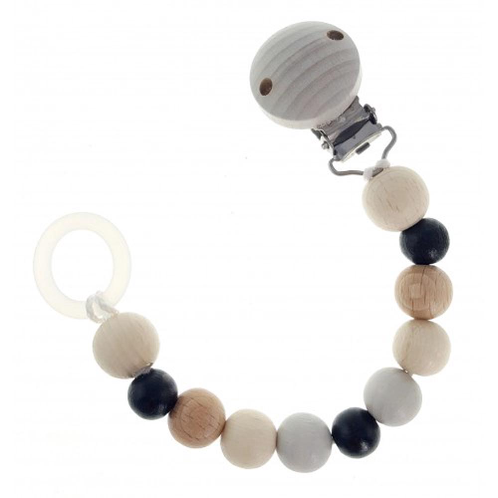 Wooden Pacifier Chain (Natural/Black), 4016977137218