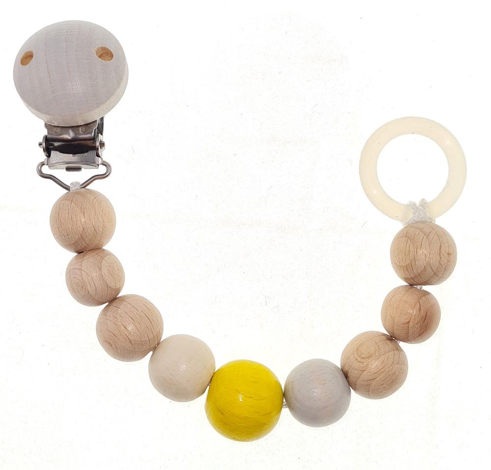 Pacifier Chain (Natural/Yellow), 4016977137232