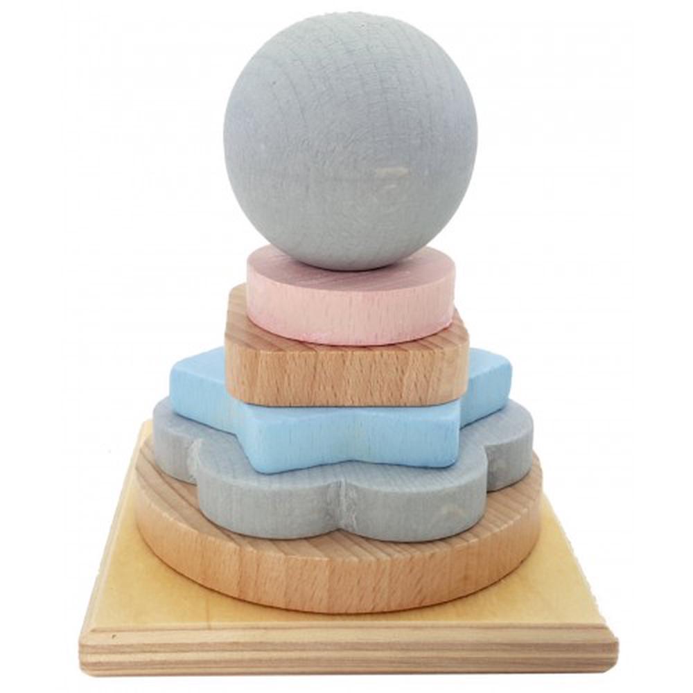 Hess-Spielzeug Wooden Stacking Tower Natural, 4016977149549