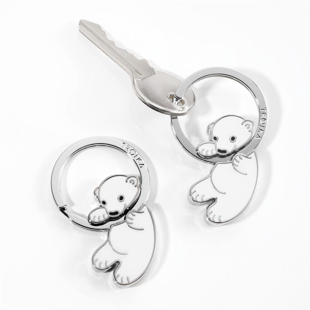 Keyring Polar Bear Baby (Silver/White), 4024023116414