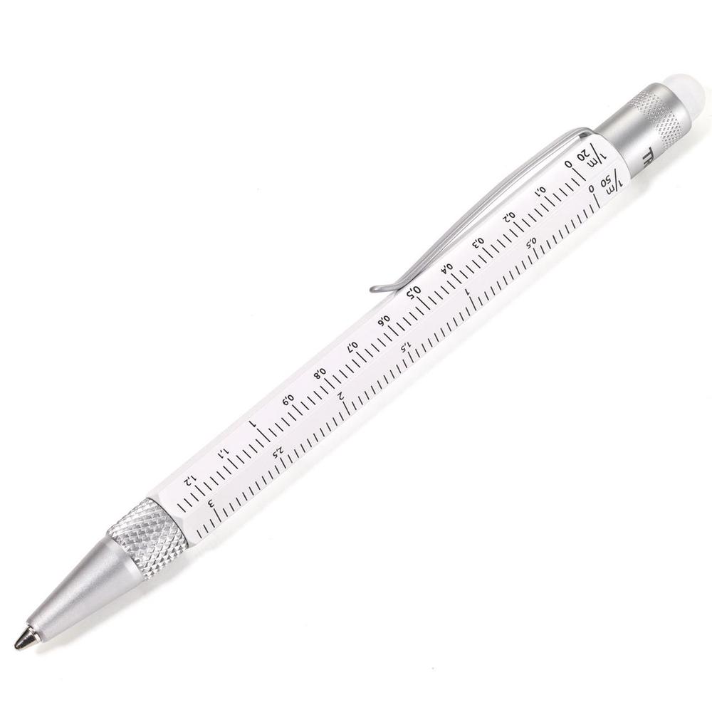 Troika Small Construction Ballpoint (Silver/White), 4024023164606
