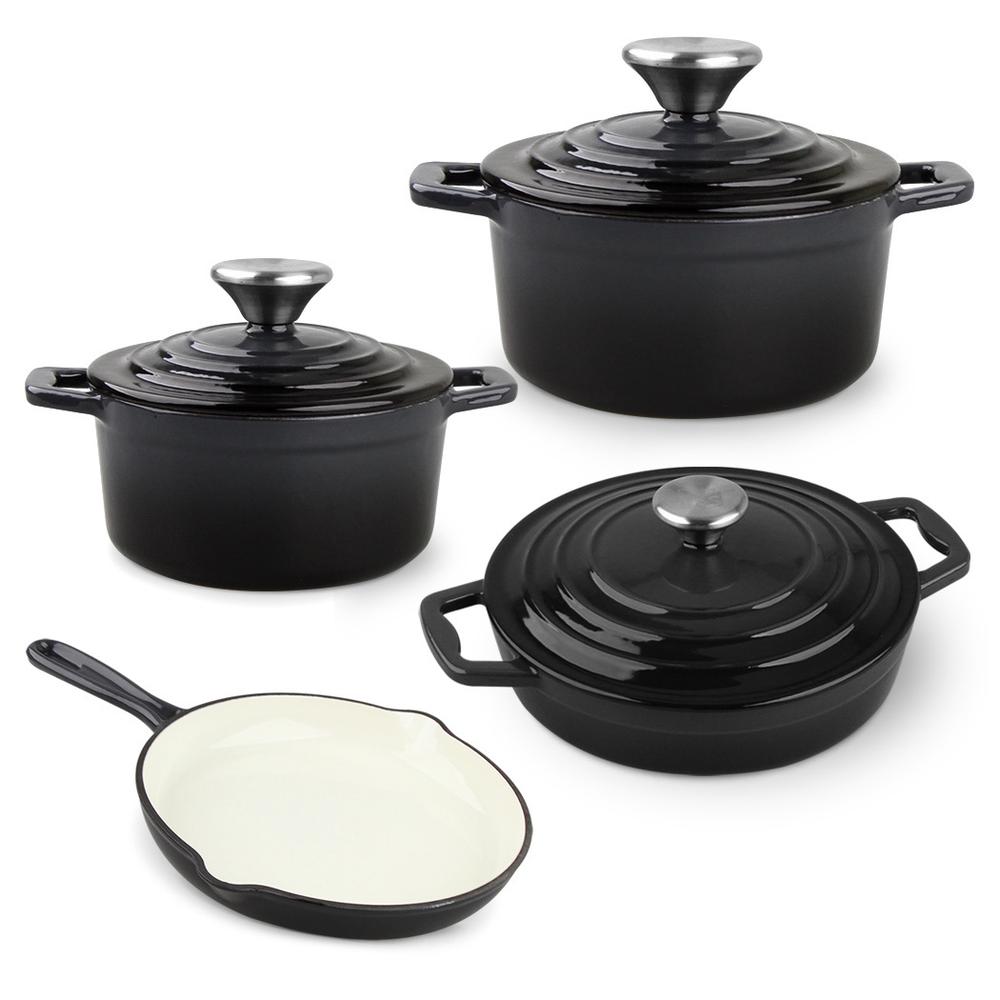 CS Kochsysteme Xanten Cast Iron Cookware Set, 7 Piece (Grey) | Buy ...