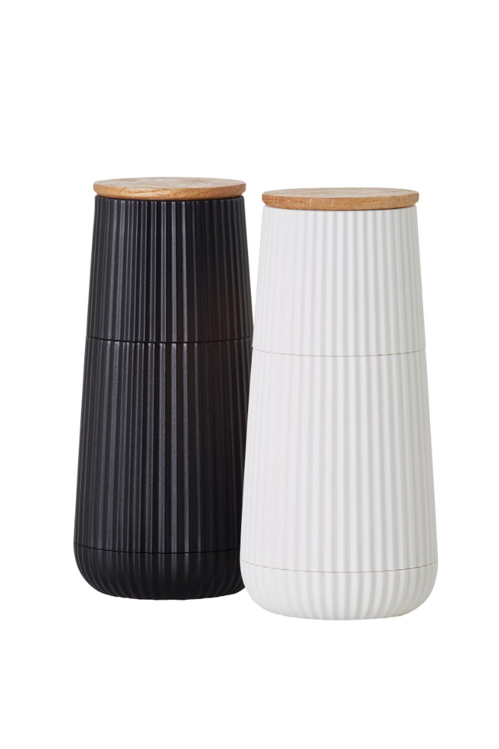 AdHoc Scape Pepper and Salt Mill Set (Black/White) - 12.3cm, 4037571394562