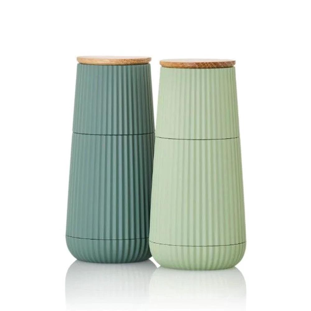 AdHoc Scape Pepper and Salt Mill Set (Dark/Light Green) - 12.3cm, 4037571397174