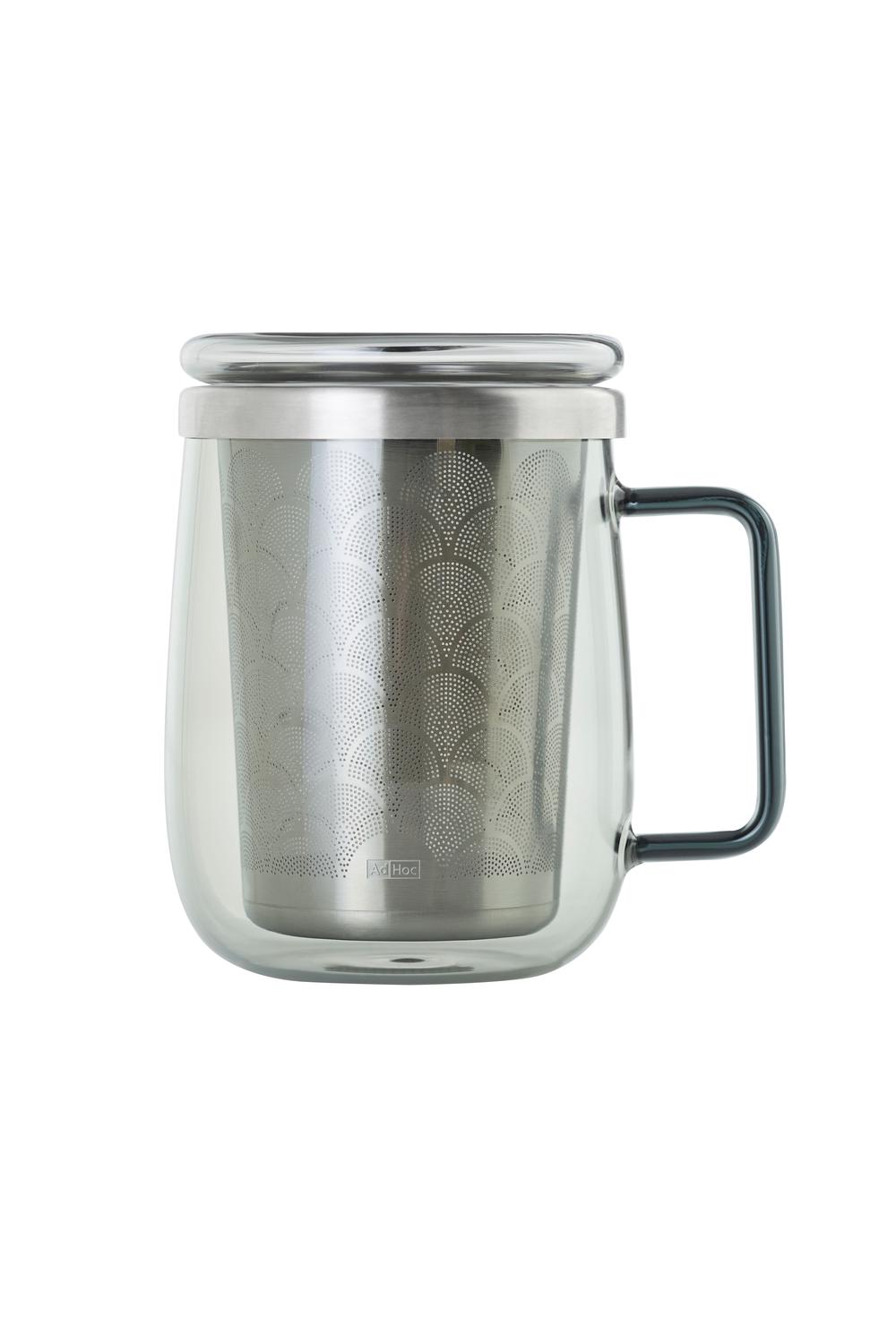 Adhoc Yuna Tea Glass with Tea Infuser (Grey) - 560mL, 4037571398508