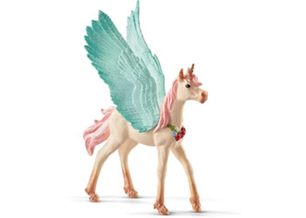 Schleich Decorated Unicorn Pegasus Foal, 4055744021961