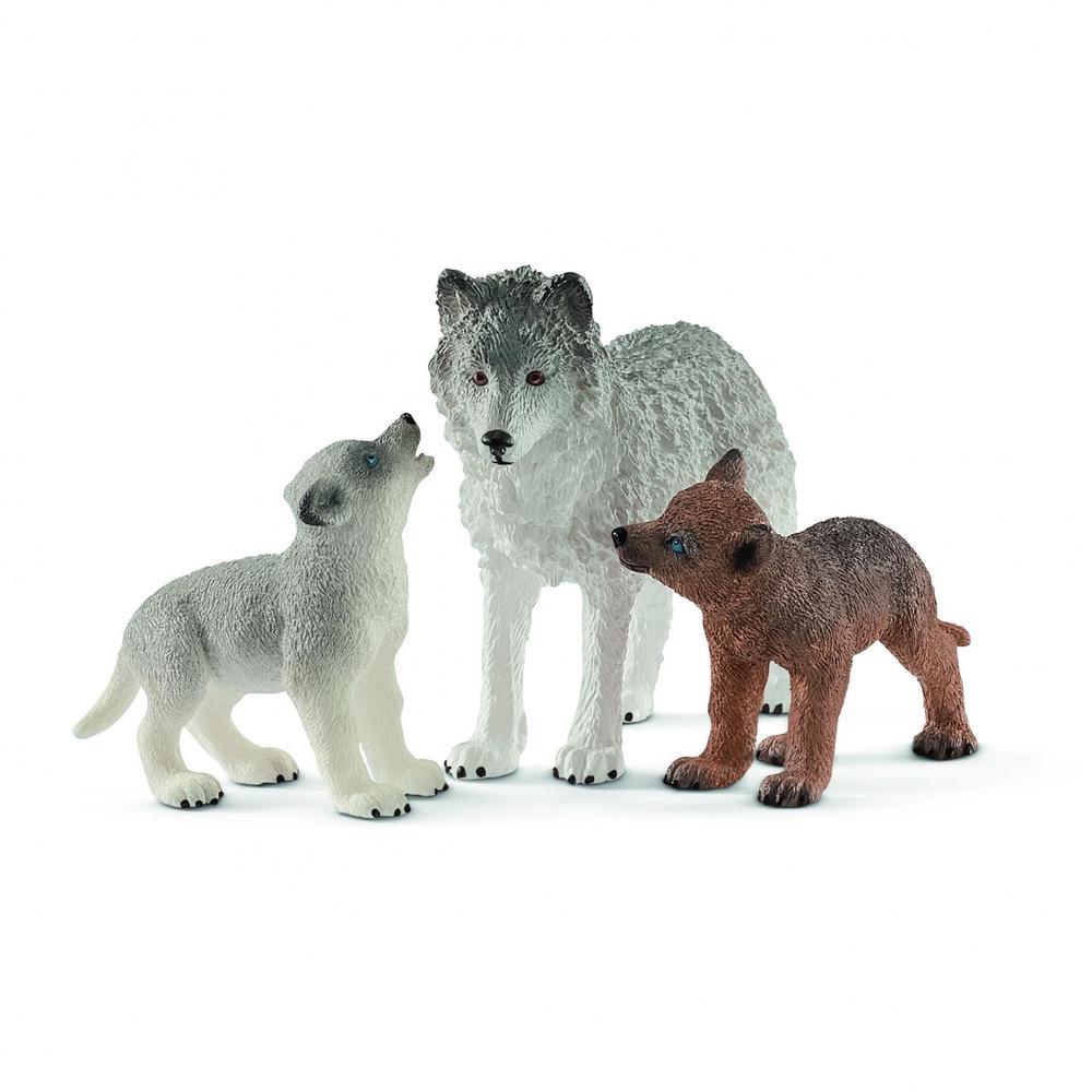 Schleich Wild Life Playset - Mother Wolf With Pups, 4059433296036