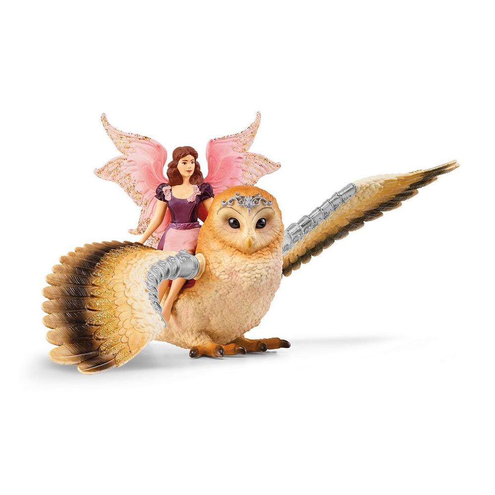 Schleich Fairy in Flight on Glam-Owl, 4059433570600