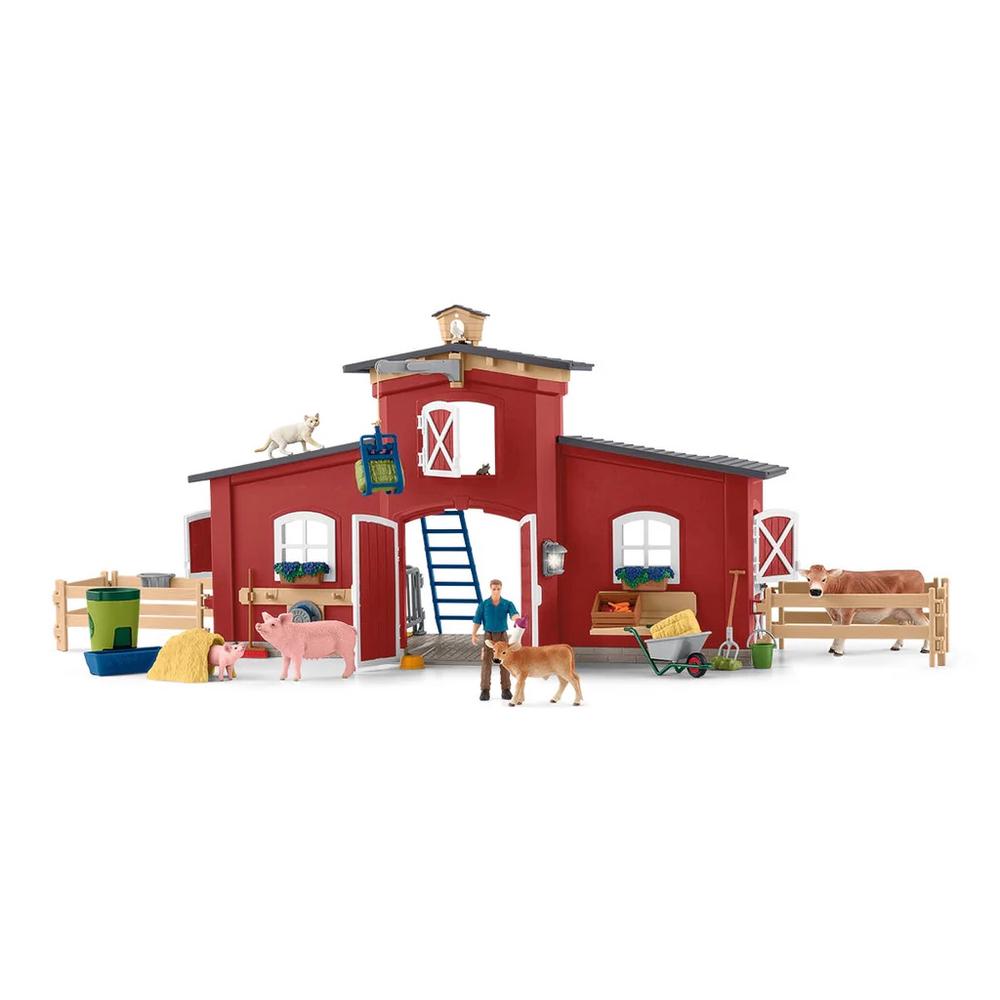 Red Barn with Animals & Accessories, 4059433652306