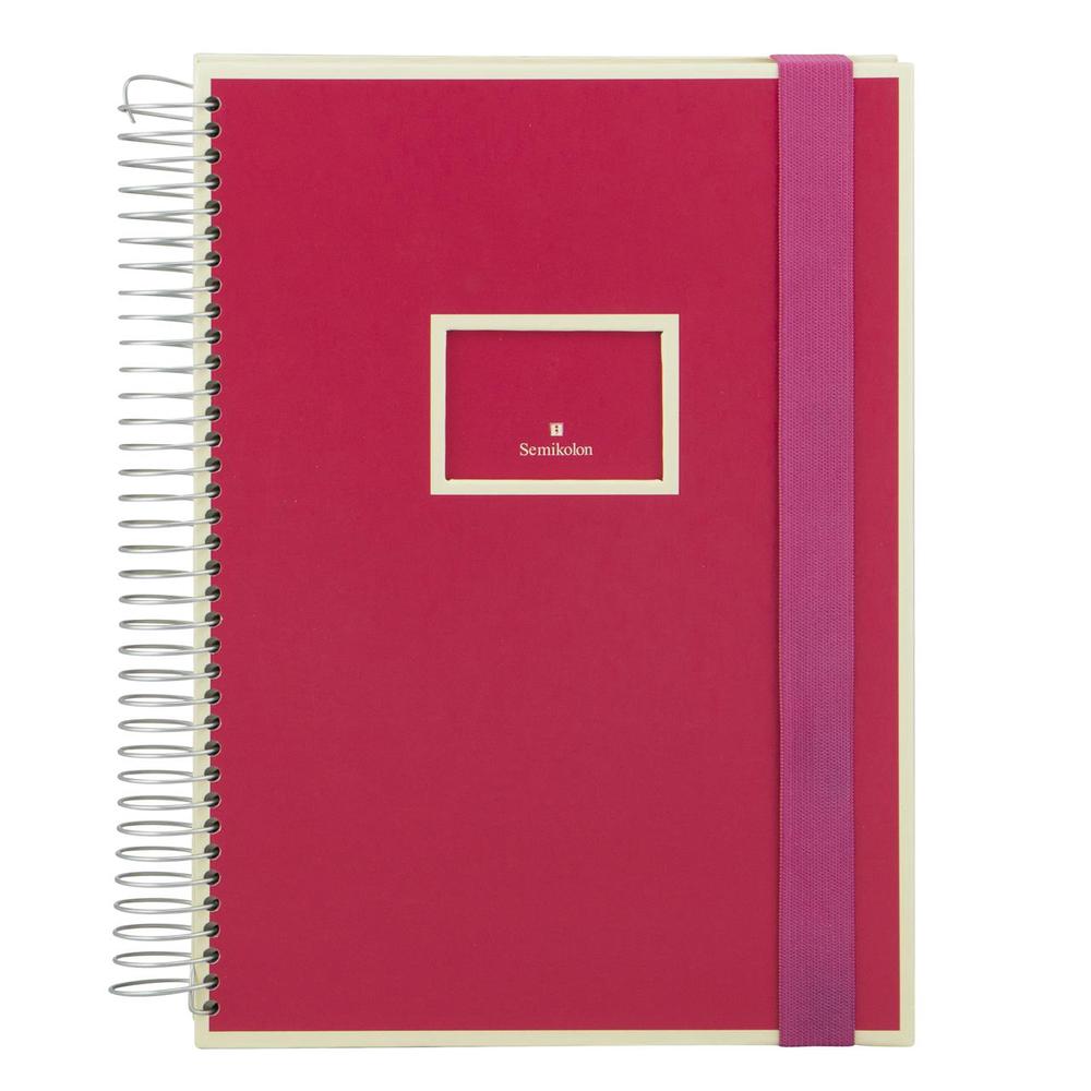 Semikolon Mucho Spiral Notebook A4 (Pink), 4250053674970