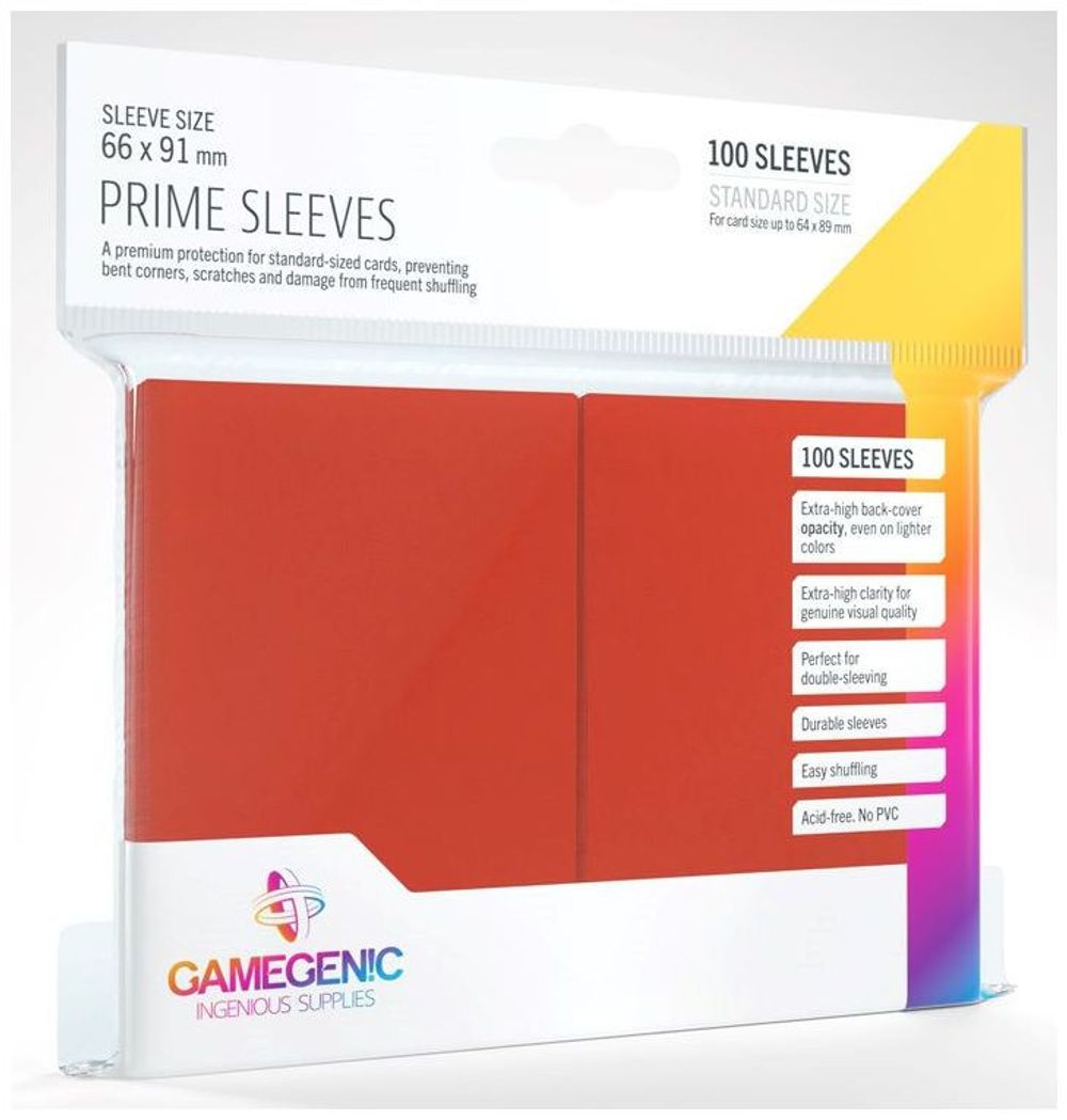 Gamegenic Prime Card Sleeves 100's (Red) by Gamegenic - ISBN: 4251715402139