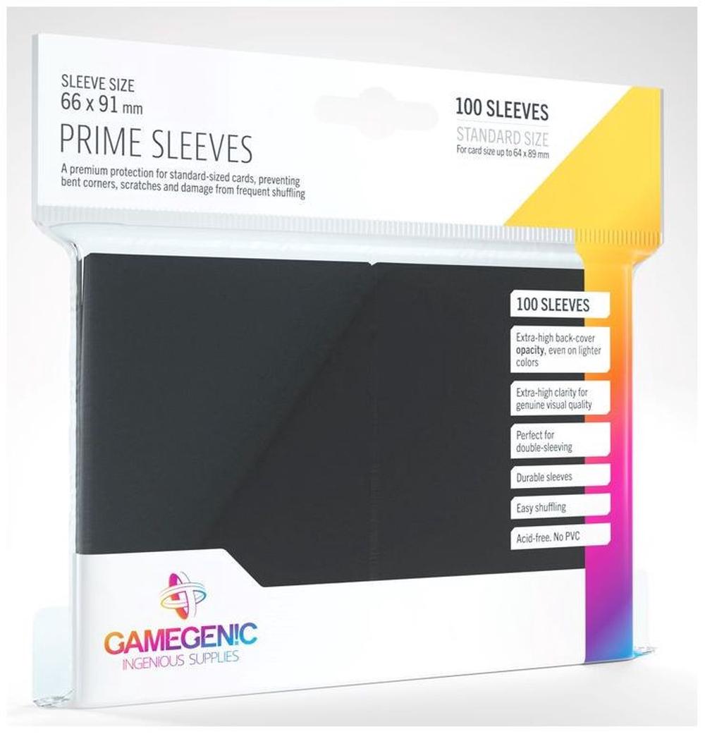 Prime Card Sleeves, 100 Sleeves (Black), 4251715402191