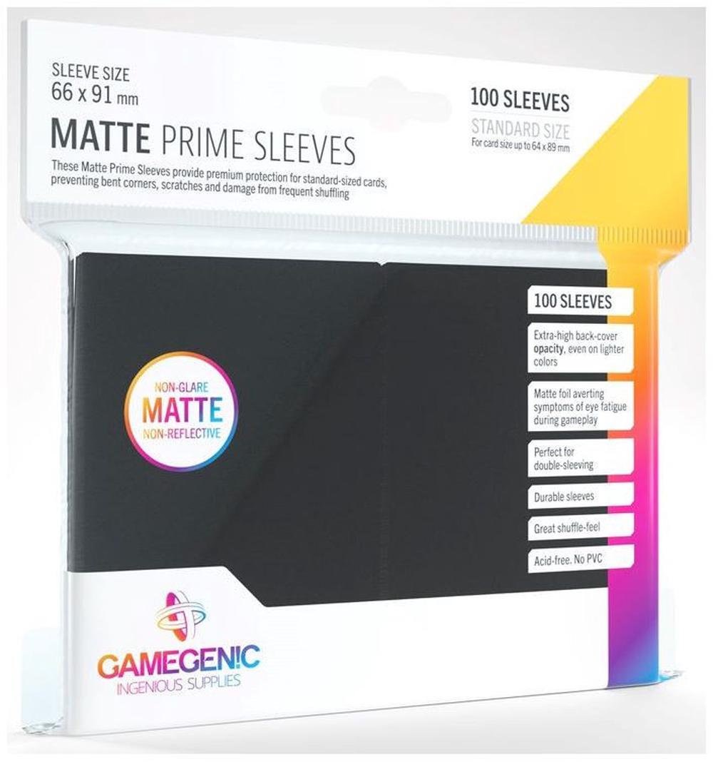 Matt Prime Card Sleeves, 100 Sleeves (Black), 4251715402436