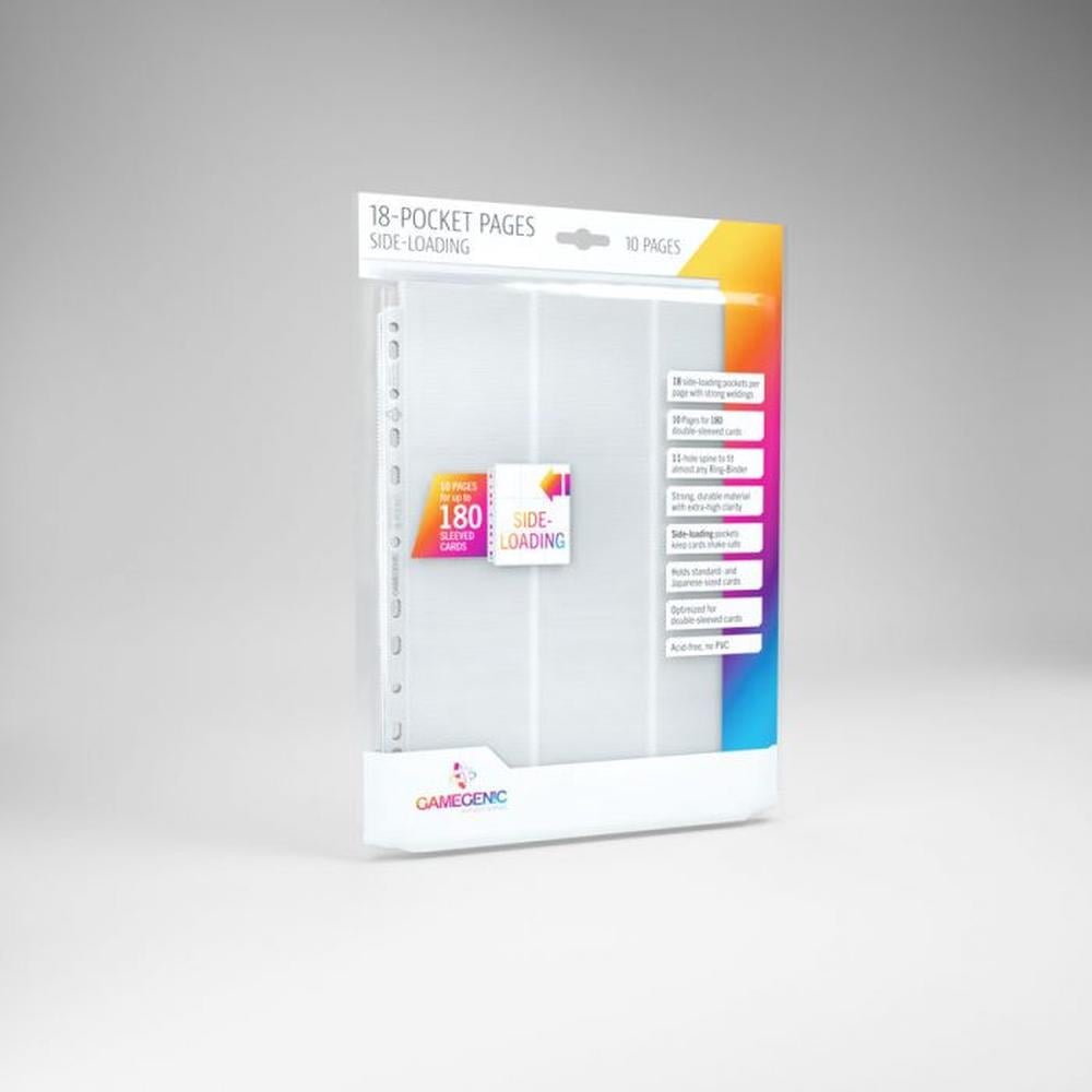 Asmodee Gamegenic Sideloading, 18 Pocket Pages (White),  10 Pcs Pack by Asmodee - ISBN: 4251715403372