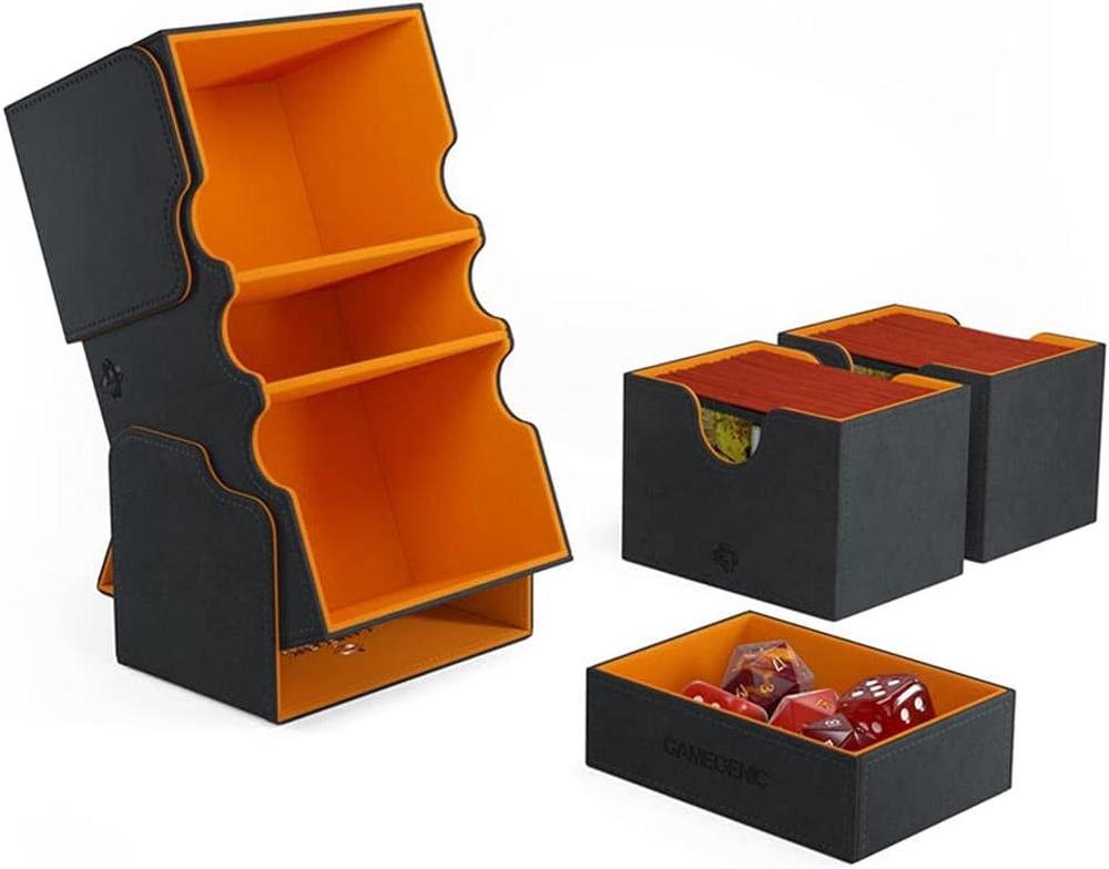 Asmodee Gamegenic Stronghold 200+ Xl Black/Orange, 4251715410073