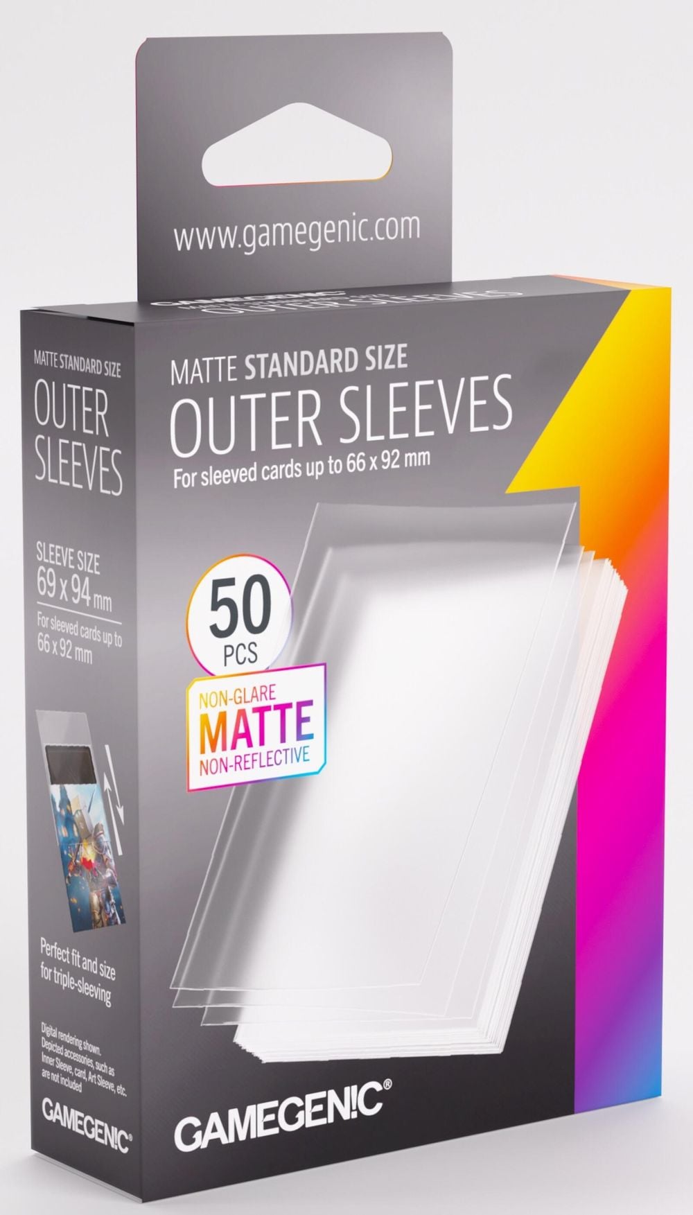 Asmodee Gamegenic Matte Outer Card Sleeves - Standard Size, 50 Sleeves Per Pack by Asmodee - ISBN: 4251715419755