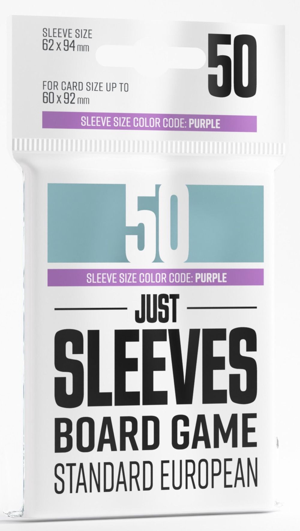 Gamegenic Just Sleeves European Sized Sleeves, 50 Sleeves Per Pack (Purple) - 59x91mm by Gamegenic - ISBN: 4251715420737