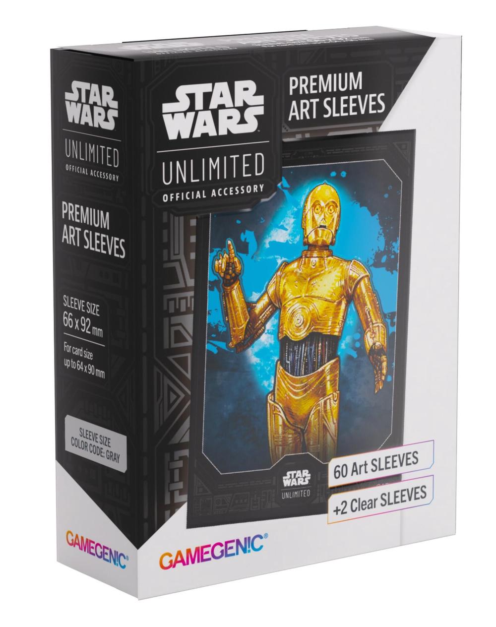 Asmodee Gamegenic Star Wars Unlimited Premium Art Sleeves - C-3PO, 62 Sleeves Per Pack - 66x92mm by Asmodee - ISBN: 4251715422434