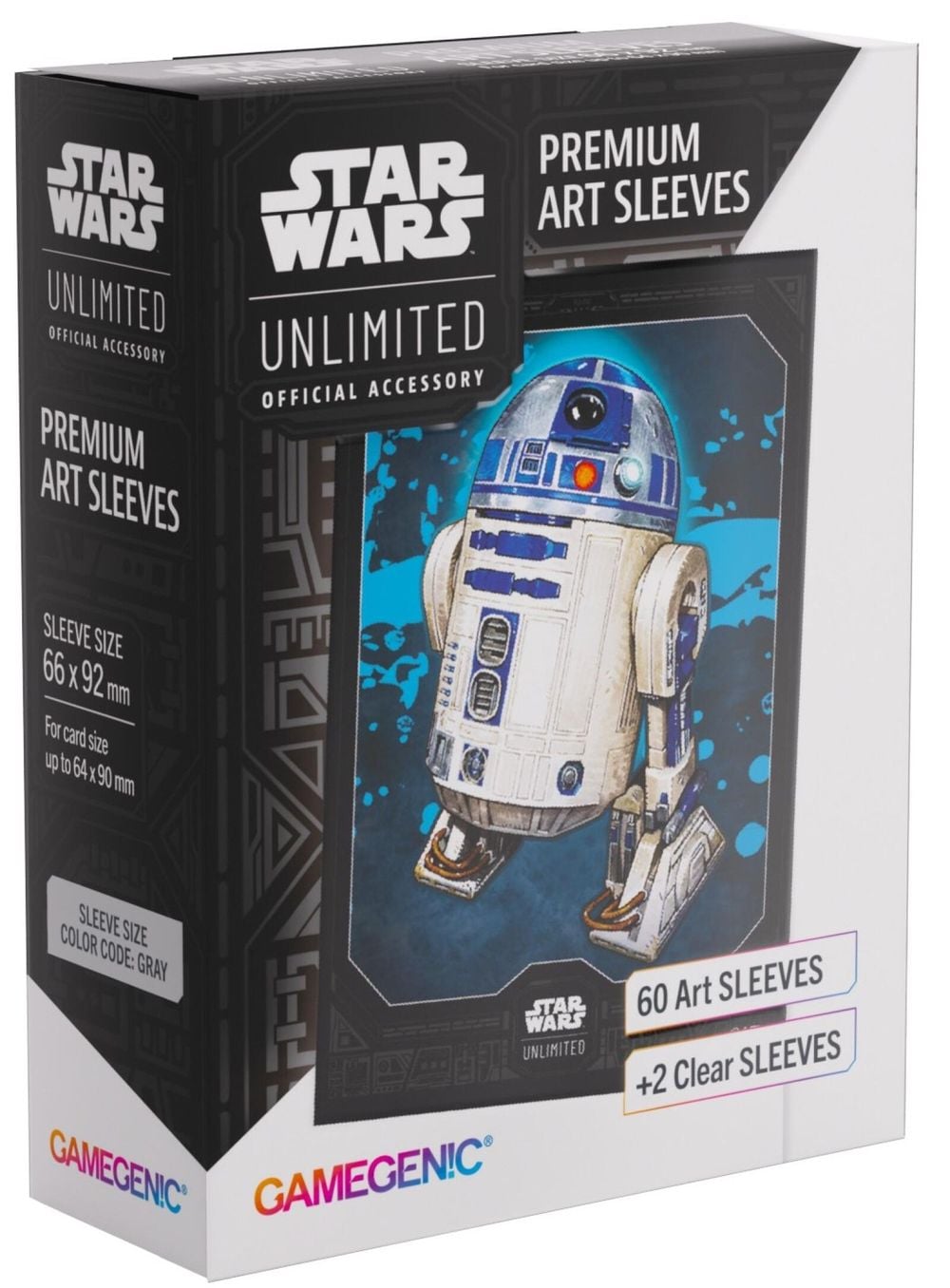 Asmodee Gamegenic Star Wars Unlimited Premium Art Sleeves - R2-D2, 62 Sleeves Per Pack - 66x92mm by Asmodee - ISBN: 4251715422441