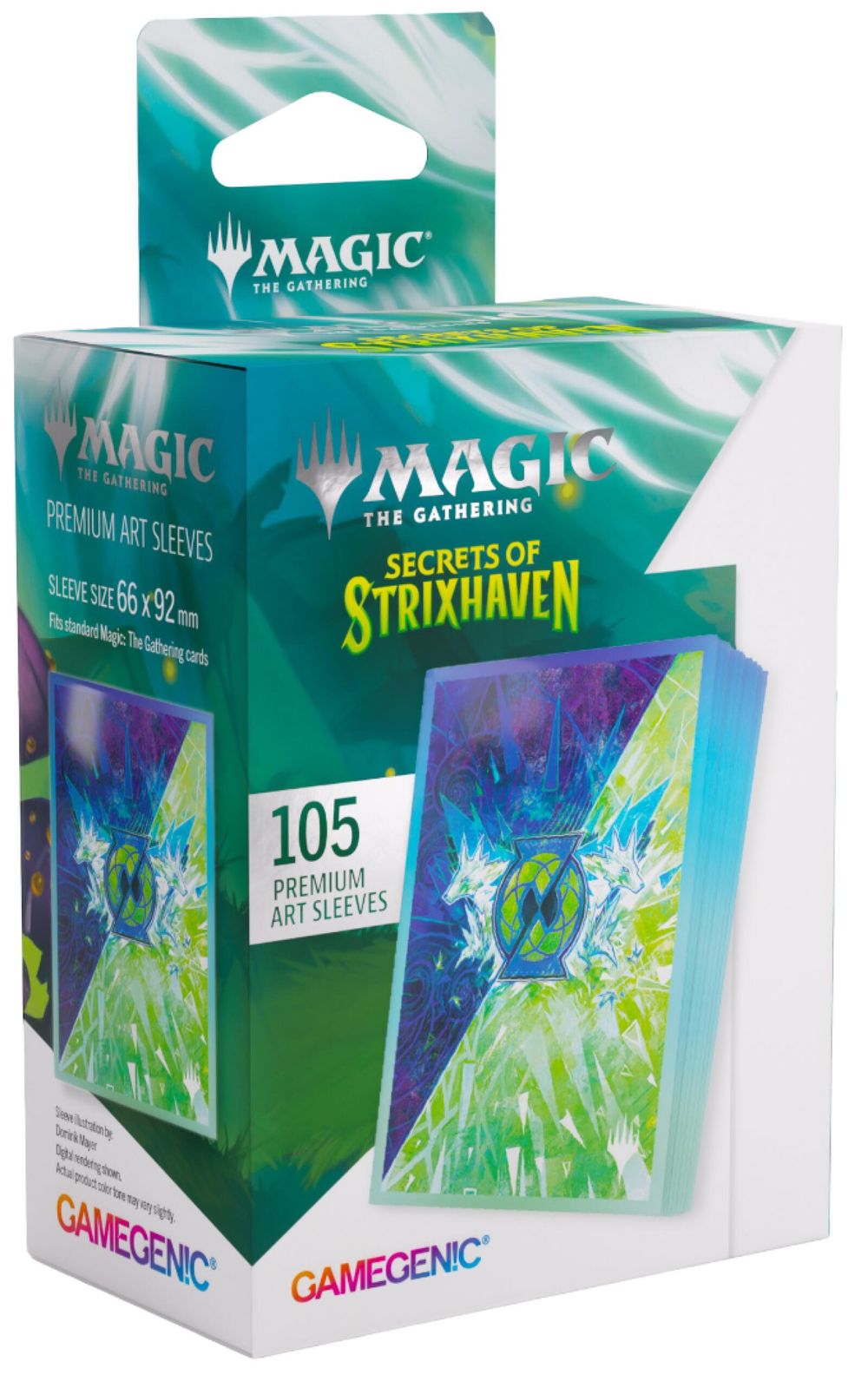 Asmodee Gamegenic: Magic The Gathering Secrets of Strixhaven Premium Art Sleeves (Quandrix), 105 Sleeves) - 66x92mm by Asmodee - ISBN: 4251715423271