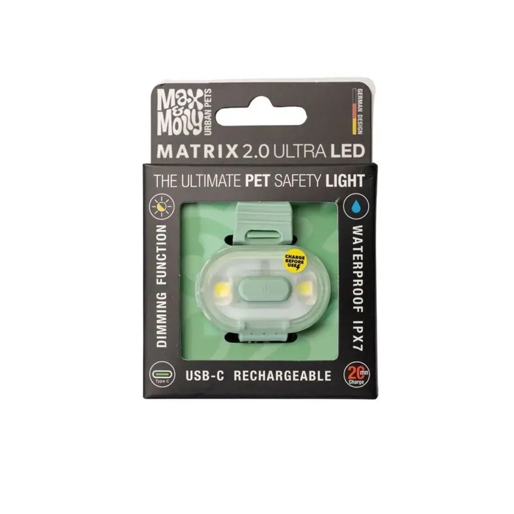 Max & Molly Matrix 2.0 Ultra Led Pet Safety Light (Jade) by Max & Molly - ISBN: 4255636832952