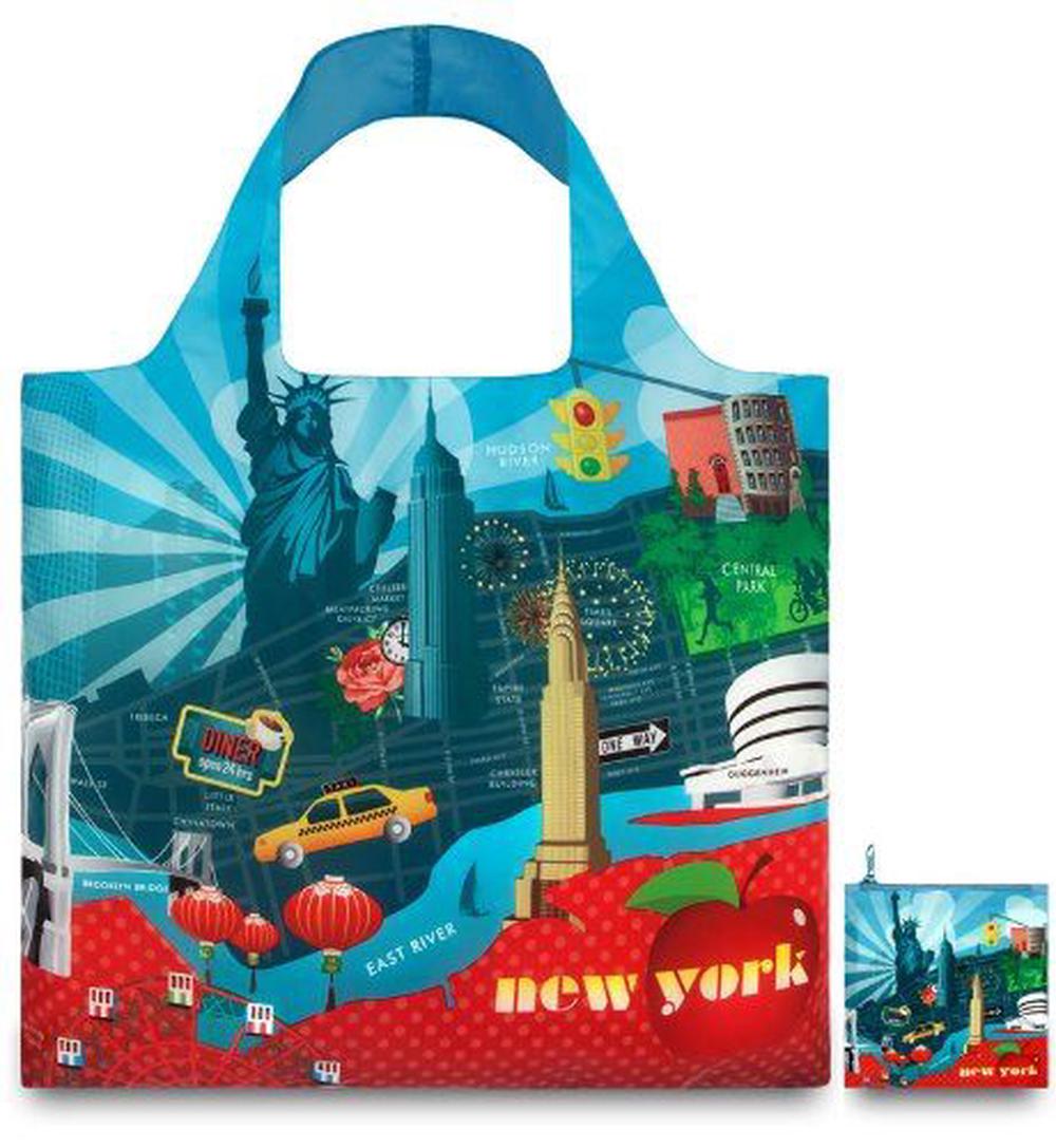 LOQI Urban New York Reusable Shopping Bag, Multicolored | Buy online at The Nile