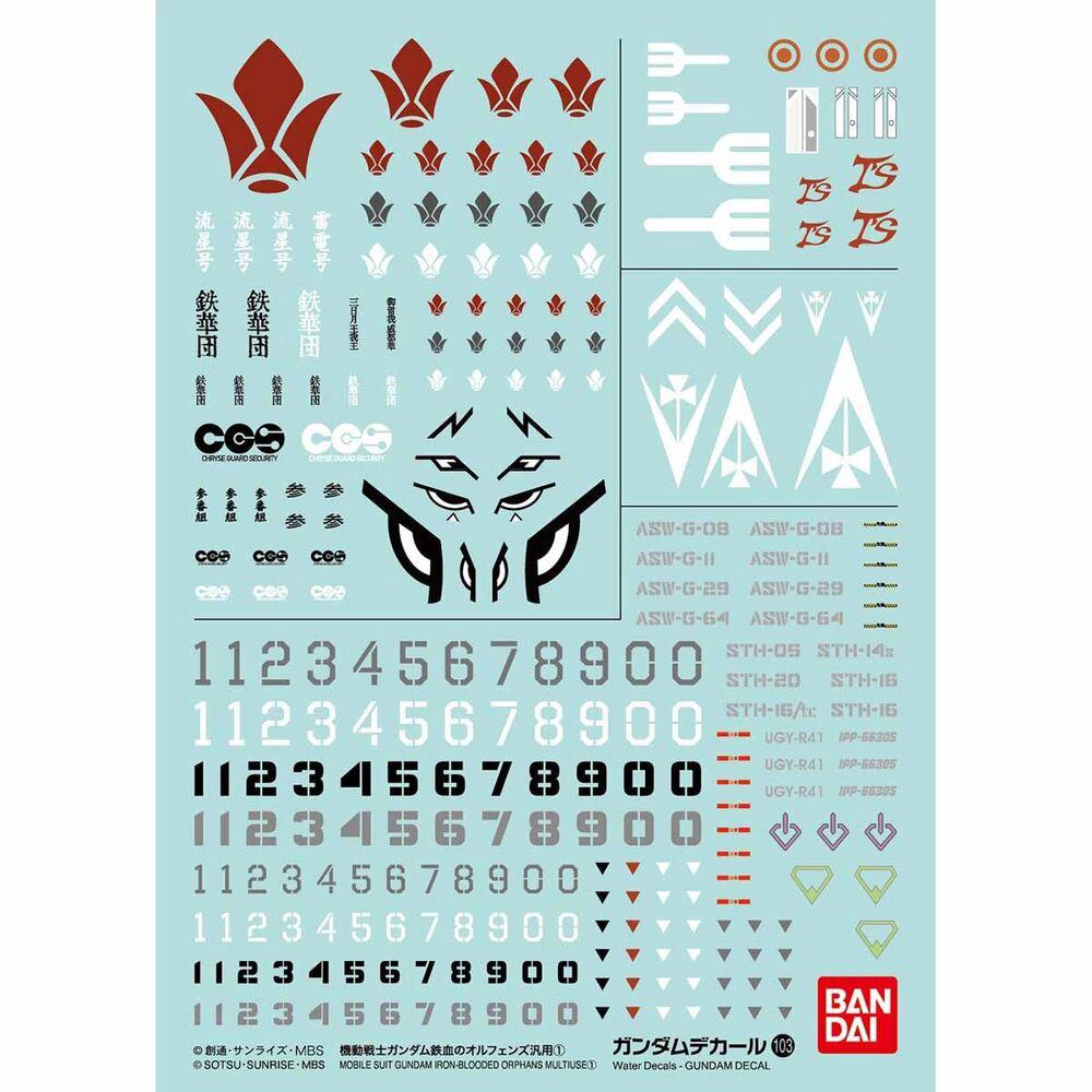 Bandai Gundam Decal 103 Mobile Suit Gundam Iron-Blooded Orphans, 4573102579683