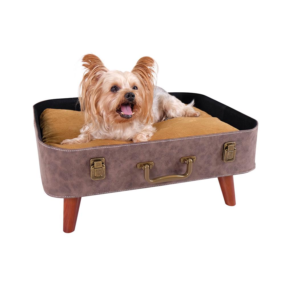 Ibiyaya Vintage Retro Suitcase Pet Bed (Brown) Buy online at The Nile