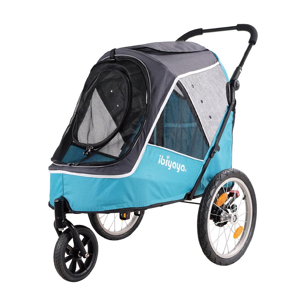 Happy Pet Trailer/Jogger w/ Bicycle Attachment 2.0 (Blue), 4715243344588