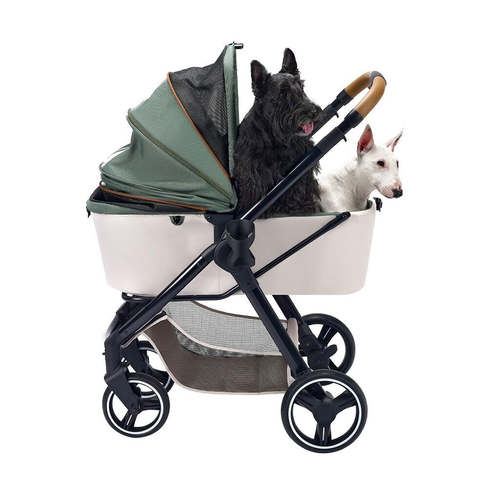 Ibiyaya Retro Luxe Pet Stroller (Soft Sage), 4715243344830