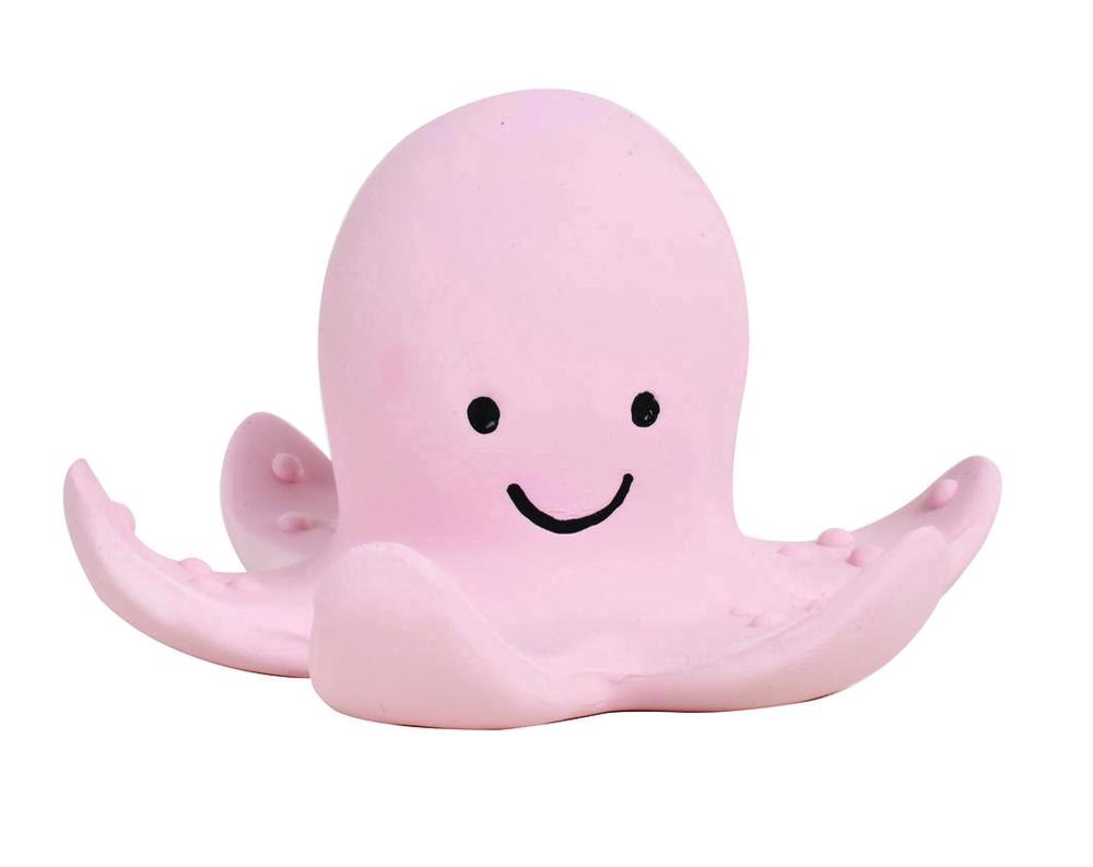 Natural Rubber Rattle & Bath Toy - Octopus, 4792247006810