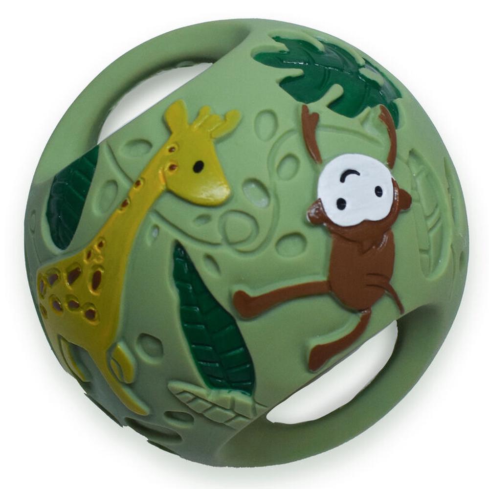 Safari Green Grabbing Ball Natural Rubber Toy, 4792247011319
