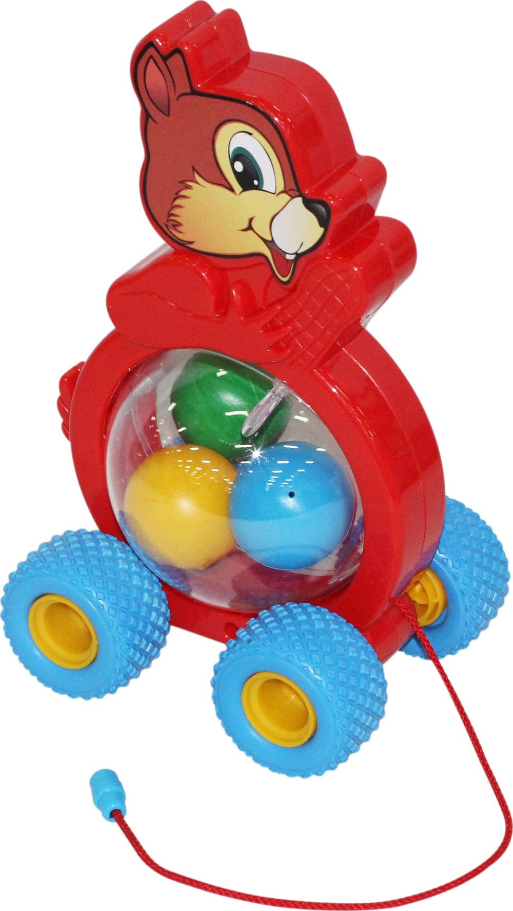 Игрушка бимбосфера - бурундук каталка на шнурке (4810344054449)